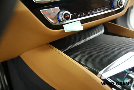 천안랩핑 BMW실내랩핑의 정석 카본블랙 5시리즈 / 천안 불당동