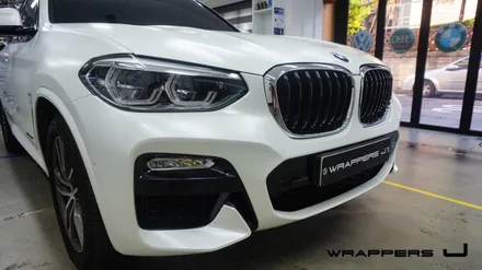 사틴화이트 전체랩핑 BMW올랩핑 카스킨 가양동랩핑샵 랩핑잘하는곳 래퍼스제이 / 천안 불당동