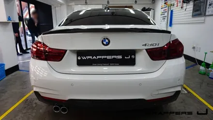 루프스킨bmw 430i 라이트필름 자동차랩핑 전문 용산랩핑 _[래퍼스제이] / 천안 불당동