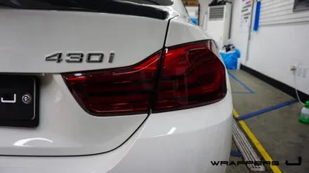 루프스킨bmw 430i 라이트필름 자동차랩핑 전문 용산랩핑 _[래퍼스제이] / 천안 불당동
