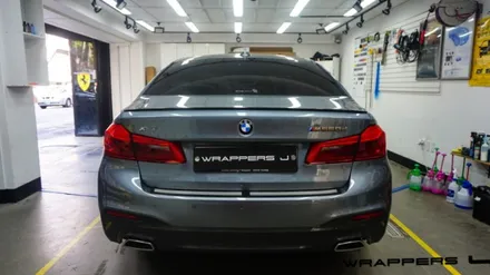 양천구 자동차랩핑BMW5 창문테두리 크롬죽이기 크롬삭제 부분랩핑 실버랩핑 / 천안 불당동