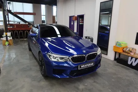 대전랩핑 BMW M5 그릴 및 콧구멍 포인트랩핑 (Feat. 완벽한변화) / 천안 불당동