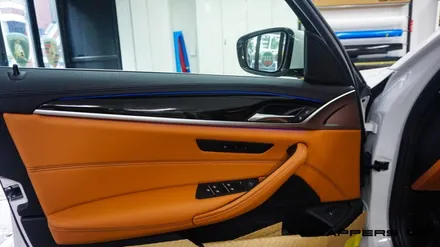 BMW 실내랩핑 블랙브러쉬 서울동작구 520i랩핑샵[래퍼스제이] / 천안 불당동