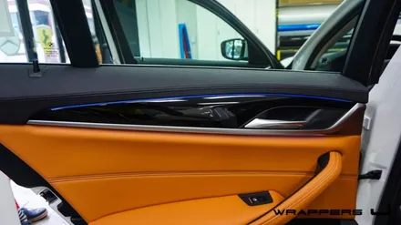 BMW 실내랩핑 블랙브러쉬 서울동작구 520i랩핑샵[래퍼스제이] / 천안 불당동