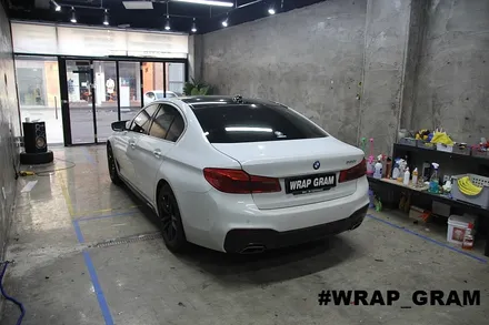 BMW크롬죽이기 5시리즈 윈도우몰딩랩핑 :: / 천안 불당동