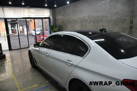 BMW크롬죽이기 5시리즈 윈도우몰딩랩핑 :: / 천안 불당동