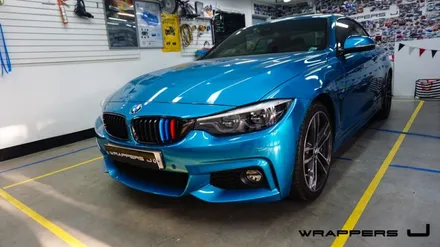 [용산구랩핑]Bmw430i쿠페 카스킨 그릴 삼선 부분데칼 전문 / 천안 불당동