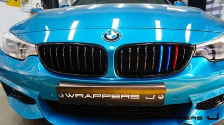 [용산구랩핑]Bmw430i쿠페 카스킨 그릴 삼선 부분데칼 전문 / 천안 불당동