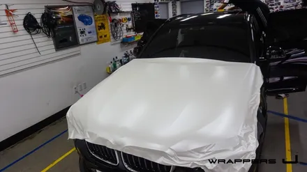 사틴화이트 전체랩핑 BMW올랩핑 카스킨 가양동랩핑샵 랩핑잘하는곳 래퍼스제이 / 천안 불당동