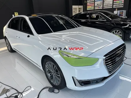 제네시스 EQ900 전체랩핑 이보다 더 잘할 수 없다 경력은 업체는 다르네요 / 천안 신부동