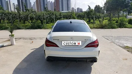 당진랩핑 평택카스킨샵 커스텀엠 : 벤츠CLA 45AMG 루프스킨 블랙유광으로 뽀인뜨~! / 평택 도일동