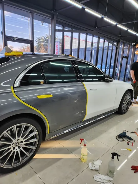 평택PPF/평택랩핑 벤츠 S400d 전체 컬러PPF 사틴화이트 시공 색상변경과 도장보호까지 확실하게! / 평택 도일동