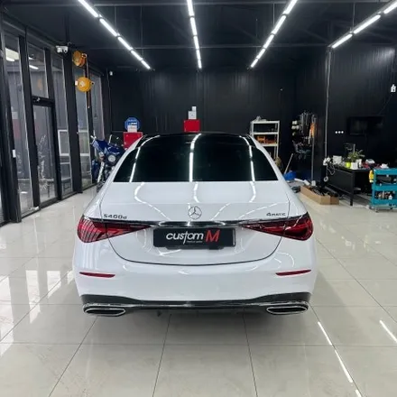 천안/평택/안성/오산/용인/동탄랩핑 벤츠 S400d 사고차량 기존 랩핑 제거 고광택 화이트 전체랩핑 / 평택 도일동