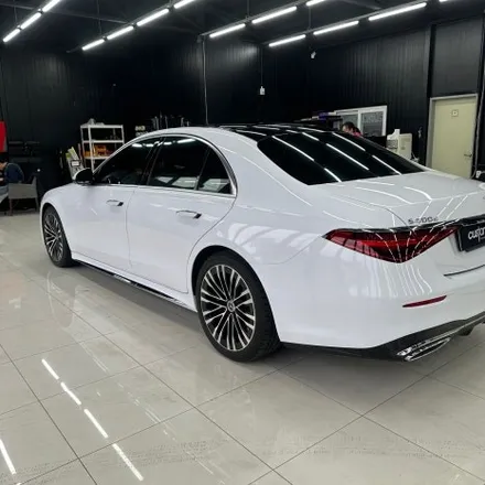 천안/평택/안성/오산/용인/동탄랩핑 벤츠 S400d 사고차량 기존 랩핑 제거 고광택 화이트 전체랩핑 / 평택 도일동
