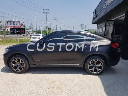 송탄랩핑 BMW X6 전체랩핑 3M사틴블랙(반무광)시공 / 평택, 안성, 천안