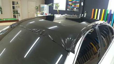 [커스텀엠]차종:BMW528I  시공내용:부분랩핑 시공부위: 루프스킨과 사이드미러 랩핑.bmw부분랩핑.자동차랩핑.카스킨.커스텀엠평택본점 / 평택 도일동