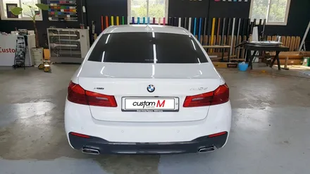 안성랩핑 전문점 커스텀엠 : BMW520D 루프스킨 및 라이트PPF 보호필름시공으로 프리미엄 차로 변신! / 평택 도일동
