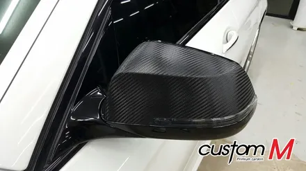 평택카스킨 여기야 여기!! / BMW528i 사이드미러 블랙카본필름 시공, 루프시공 / 평택 도일동