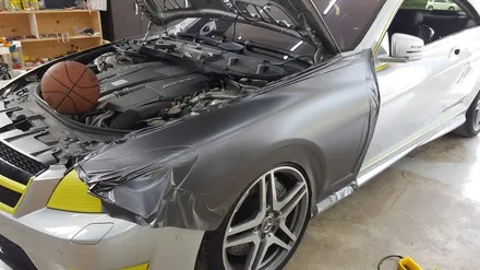 평택 자동차랩핑 전문 커스텀엠 : 벤츠CL63AMG 전체랩핑 요즘 대세는 사틴다크그레이 / 평택 도일동