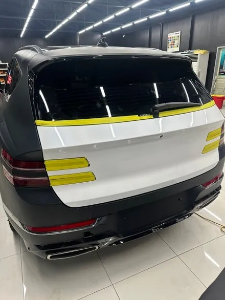[평택랩핑 오산랩핑 아산랩핑] 랩핑샵 커스텀엠 제네시스 GV80 전체랩핑 매트블랙 / 평택 도일동