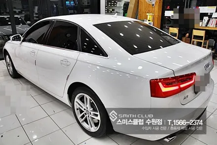 아우디 A6! 순정 모니터와 연동하는 전방 카메라와 안드로이드 S9 리어 모니터 시공기^^ / 수원 영통구 원천동