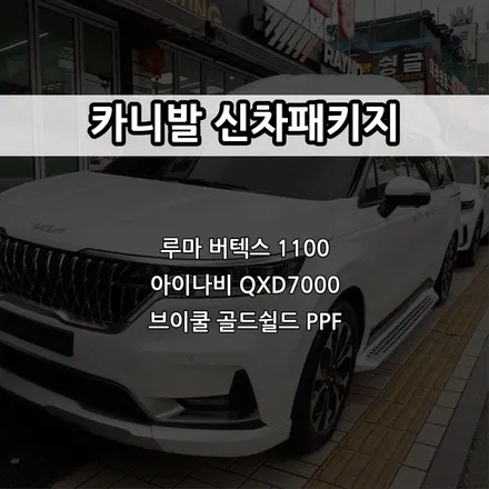 인천 카니발 신차패키지, 루마 버텍스 1100, 아이나비 QXD7000, 브이쿨 골드쉴드 PPF / 남동구 고잔동