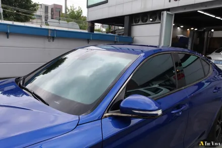 인천 G70 신차패키지, 글라스틴트 레이니블루, 아이나비 Z5000 PLUS, 브이쿨 골드쉴드 PPF / 남동구 고잔동
