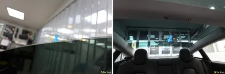 테슬라 모델 3 인천레이노썬팅 하프시공 인천티타늄코팅, 인천아이나비QXD5000 / 남동구 고잔동