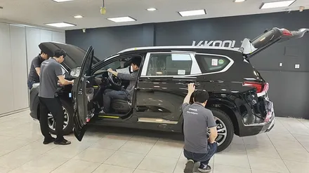 인천브이쿨 구월1호점 더밴에스의 싼타페TM 신차패키지 시공 / 남동구 고잔동