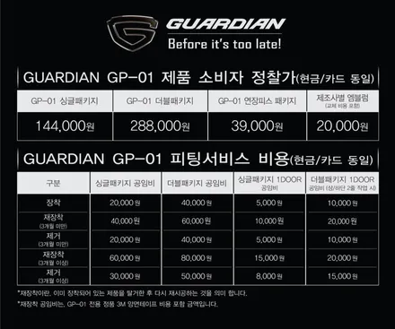 렉서스 문콕방지 가디언 도어가드 / 남동구 고잔동