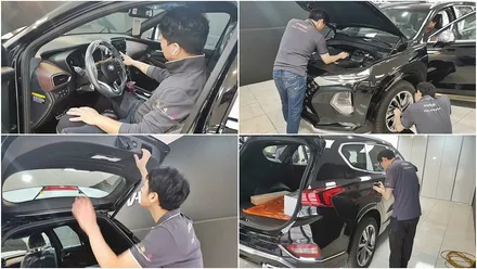 인천브이쿨 구월1호점 더밴에스의 싼타페TM 신차패키지 시공 / 남동구 고잔동