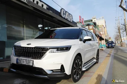 인천신차패키지, 카니발 레인보우 V90, 아이나비QXD5000, GSC사이드스텝, 브이쿨골드쉴드PPF, 가디언도어가드, 코일매트 / 남동구 고잔동