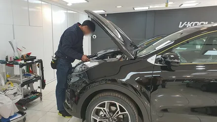 인천 브이쿨 구월1호점 더밴에스의 스포티지 신차패키지 시공 / 남동구 고잔동