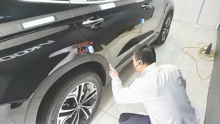 인천브이쿨 싼타페 TM 썬팅시공기 / 남동구 고잔동