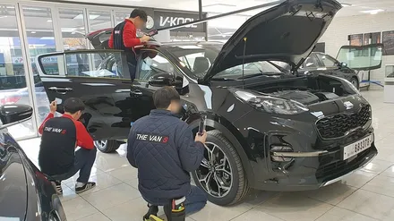 인천 브이쿨 구월1호점 더밴에스의 스포티지 신차패키지 시공 / 남동구 고잔동