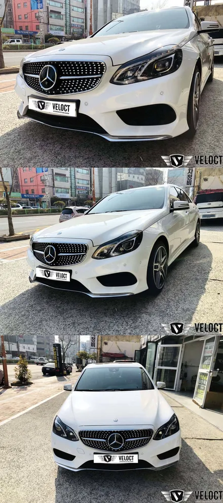 벤츠 W212 E클래스를 변화시켜보세요!!! 12색 엠비언트와 다이아몬드 그릴 (with 디스트로닉 엠블럼)