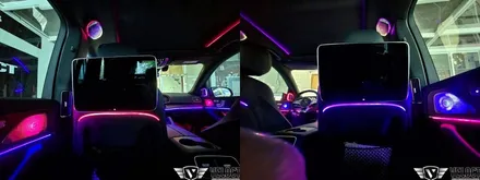 벤츠 GLS, 최상위 SUV에 최상급 엠비언트 조합 (부메스터, 미드레인지, 선글라스, 선루프, 등받이, 천정 부메스터)