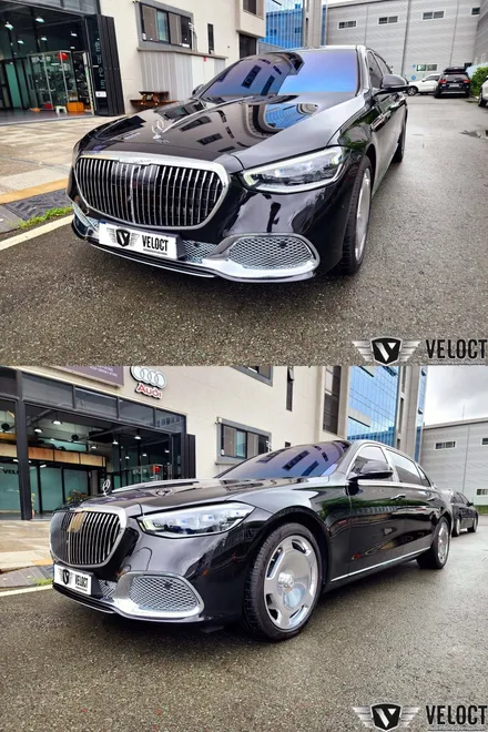 벤츠 신형 S580 마이바흐의 필수 업그레이드, 4D부메스터와 범퍼하단 S680 크롬패널