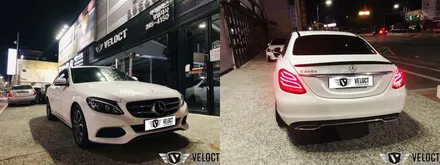 벤츠 W205 C클래스, 3색의 C클래스와 비교불가!! 64색 엠비언트의 매력 즐기기 (송풍구, 대시보드 엠비언트 추가 / 카플레이 모듈까지)