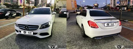 벤츠 C클래스의 광섬유 RGB를 제거하고 순정형 64색 엠비언트로 재시공 (+ 대시보드 BENZ 엠비언트)