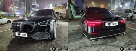 벤츠 신형 S580 마이바흐, S680 마이바흐가 되기 위한 준비 (순정 4D부메스터, 범퍼 하단크롬)