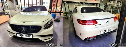 벤츠 W222 S클래스 63AMG 쿠페, 터빈 송풍구 엠비언트로 달라진 인테리어!!