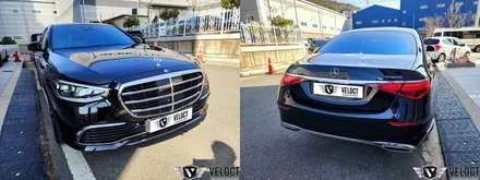 벤츠 신형 W223 S클래스, 순정 피아노 트림 풀세트 교체!! (등받이 트림 포함)