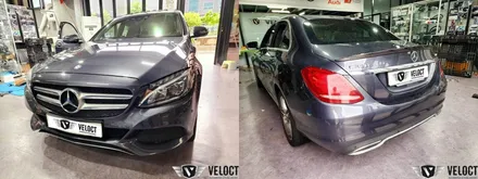 벤츠 W205 C클래스 실내튜닝, 카본 AMG핸들과 64색 확장 및 엠비언트 추가 (3D부메스터, 송풍구, 대시보드, 미드)