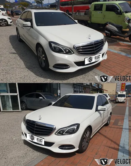 벤츠 W212 E클래스 후기형 E300 차량이 더 중후한 느낌으로, 엘레강스(익스클루시브) 변경