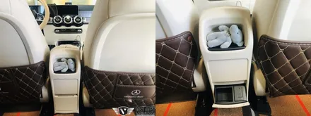 벤츠 GLB220 베이지 색상에도 후석 송풍구는 필수랍니다.