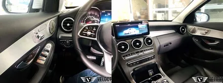 벤츠 20년식 C클래스 C200에 64색 엠비언트와 멀티컬러 활성화, 美쳤다!! (with 송풍구, 대시보드 풀셋)