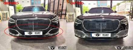 벤츠 신형 S580 마이바흐의 필수 업그레이드, 4D부메스터와 범퍼하단 S680 크롬패널