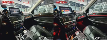 벤츠 W166 GLE, 인테리어와 편의기능 향상!! 순정방식 12색 엠비언트와 이지엑세스/조수석워크인