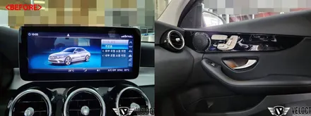 벤츠 W205 C클래스 후기형 C200, 64색 활성화와 송풍구 엠비언트 추가